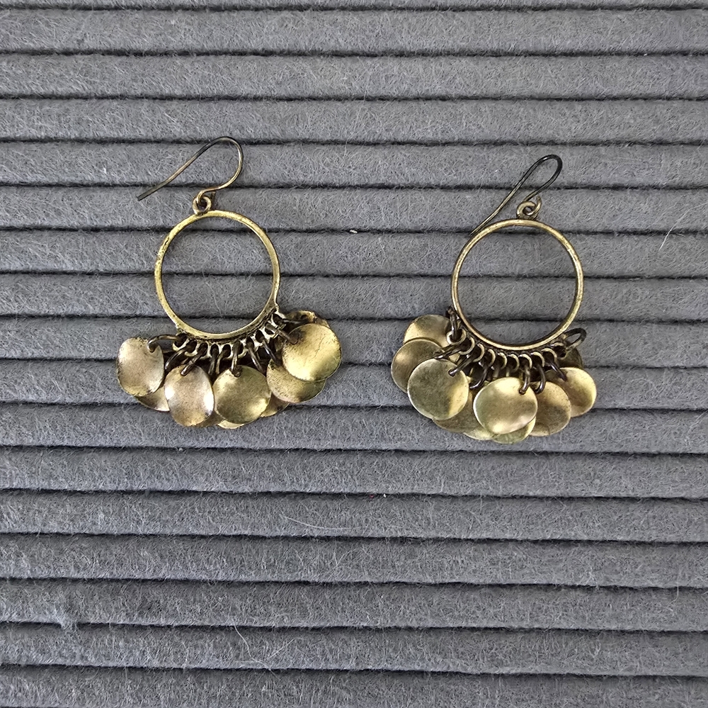 Antique Bronze, Boho style earrings.